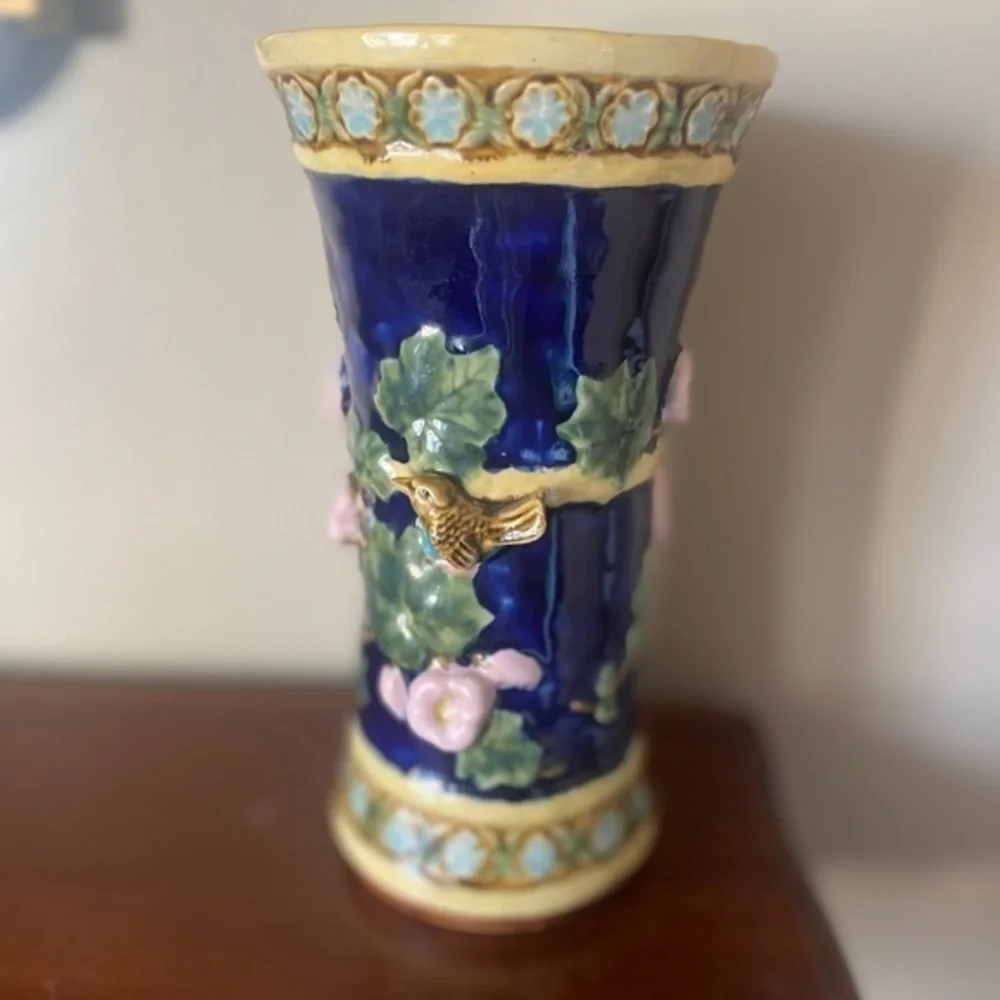 Oriental Accents Glazed Floral Ceramic Vase